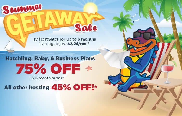 Hostgator 75 % Discount in hosting - Summer sale